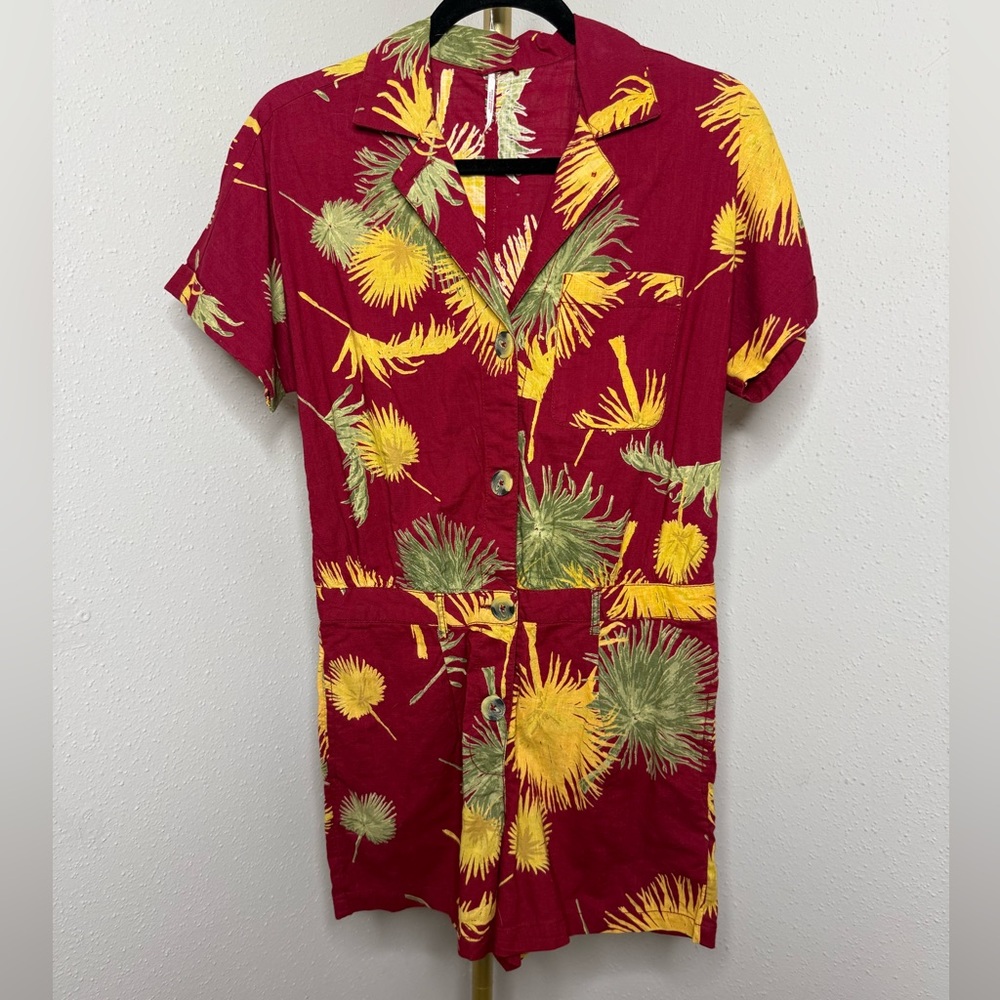 Free People Red Malibu Romper